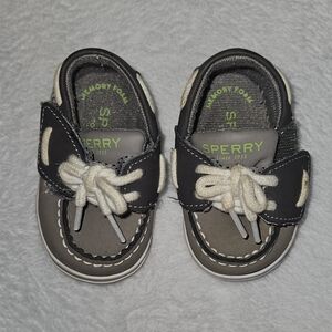 Sperry Kids Navy and Tan Boat Shoes